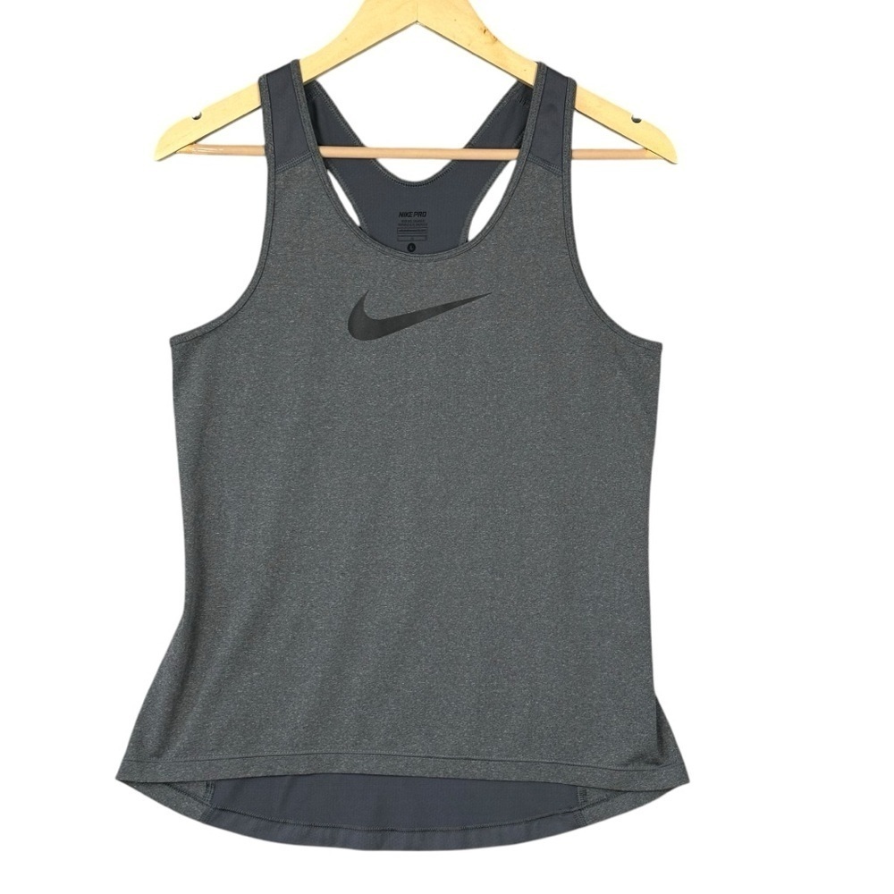 Nike Athletic tank Gray Shirt Dri-fit Training Running Women’s sz L Activewear